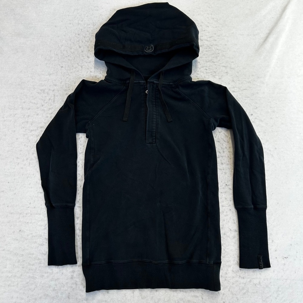 Lululemon Scuba Hoodie Women 4 Black Pullover Long Sleeve Thumbholes
